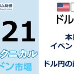FX/為替予想  「ドル/円、本日イベントデイ、ドル円の動きは？」見通しズバリ！3分テクニカル分析 ロンドン市場の見通し　2022年7月21日