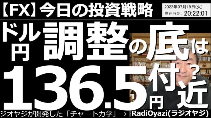 【為替(FX)－今日の投資戦略】ドル円、調整の底は136.5円付近か？　ドル円が調整下落となっている。難解で予想しづらい動きが続く中、このあと、どのような売買を行えばいいのか、チャート分析で読み解く。