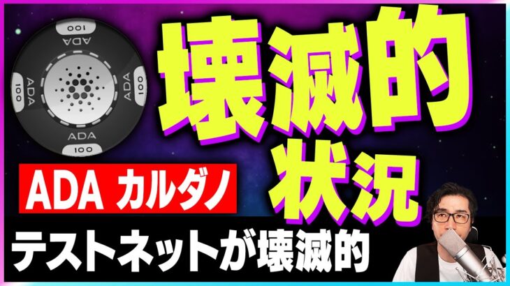 【暗号資産ADA】カルダノのテストネットが壊滅的。今後どうなる？【仮想通貨】【暗号通貨】【投資】【副業】【初心者】