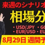 【為替FX相場分析】「ドル円・ゴールド・ユーロドル・ユーロ円　8月29日～トレードシナリオ【投資家プロジェクト億り人さとし】