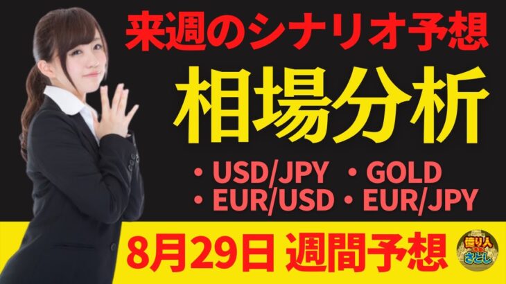 【為替FX相場分析】「ドル円・ゴールド・ユーロドル・ユーロ円　8月29日～トレードシナリオ【投資家プロジェクト億り人さとし】