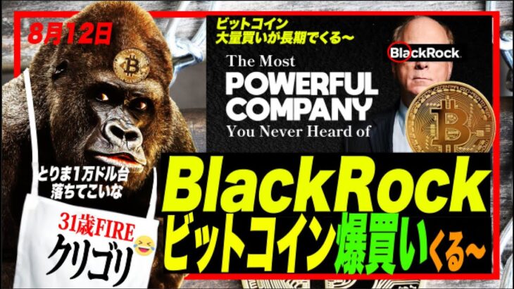 【爆上げ？】ビットコインがTo The Moonに逝かれる寸前！w 金融界ラスボスBlackRockがBTC現物トレード開始！食品インフレ過去最高でこれからジワる！