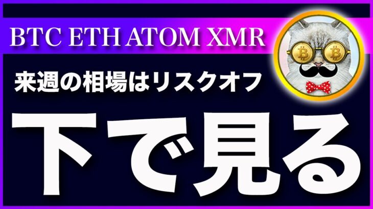 【リスクオフ】ビットコイン・来週の相場は下がると思います。その理由を解説！【仮想通貨・戦略を先出しで毎日更新】