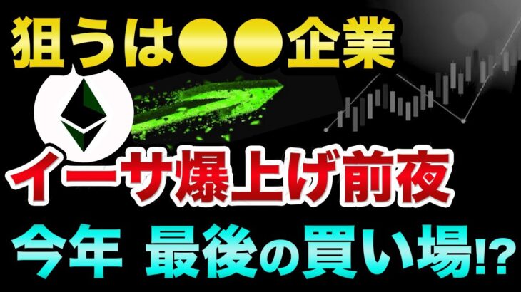ビットコインは「今年最後」のチャンス？この企業の株とイーサリアムも狙い目です【 ビットコイン 仮想通貨 日経平均 イーサリアム 株 投資信託 】
