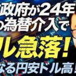 日本政府が24年ぶりの為替介入でドル急落！市場は阿鼻叫喚！その影響は！？どうするどうなる円安ドル高！｜上念司チャンネル ニュースの虎側