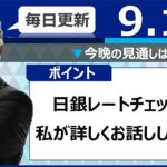 【FX｜今晩の見通し】日銀レートチェック？私が詳しくお話しします。2022年9月14日（水）