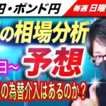 【来週のFX相場分析と予想】来週も日銀の為替介入はあるの？その時はどうしたらいいのか？ドル円とポンド円来週の反発ポイントを見極めろ（9月26日～9月30日分）