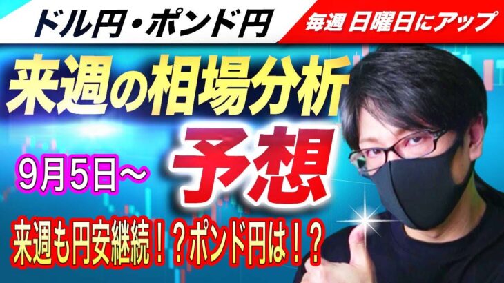 【来週のFX相場分析と予想】パウエルFRB議長利下げせず、ドル円は来週もドル買い優勢？ポンド円はどうなるのか！？ドル円とポンド円来週の反発ポイントを見極めろ（9月5日～9月9日分）
