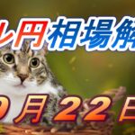 【TAKA FX】ドル円為替相場の前日の動きをチャートから解説。日経平均、NYダウ、金チャートも。9月22日
