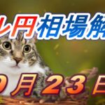 【TAKA FX】ドル円為替相場の前日の動きをチャートから解説。日経平均、NYダウ、金チャートも。9月23日
