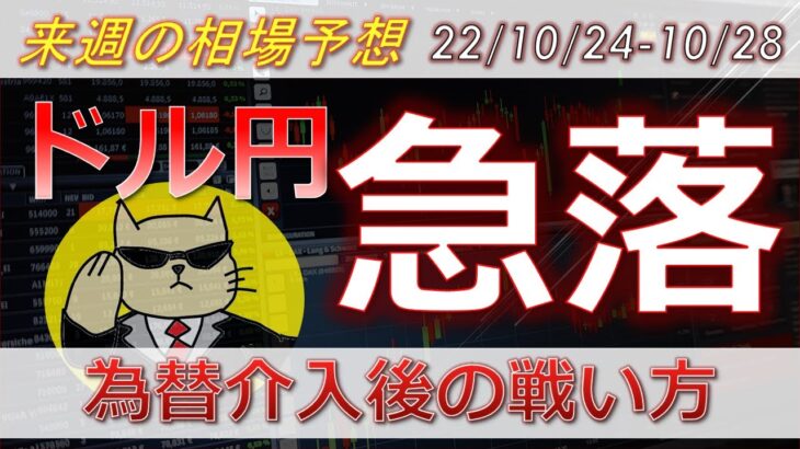 【ドル円最新予想】為替介入で円安終了？ FRBなぜハト化？理由を簡単解説！暴落のドル円！来週の為替相場予想と投資戦略！日銀会合・PCE・消費者信頼感にも注目！ (22/10/24週)【FX】
