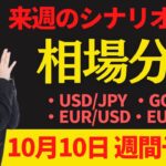 【為替FX相場分析】「ドル円・ゴールド・ユーロドル・ユーロ円　10月10日～トレードシナリオ【投資家プロジェクト億り人さとし】