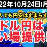 FX最新予想：10月24日｜為替介入でも円安止まらず ドル円は買い場提供に【井口喜雄のディーラーズアイ】
