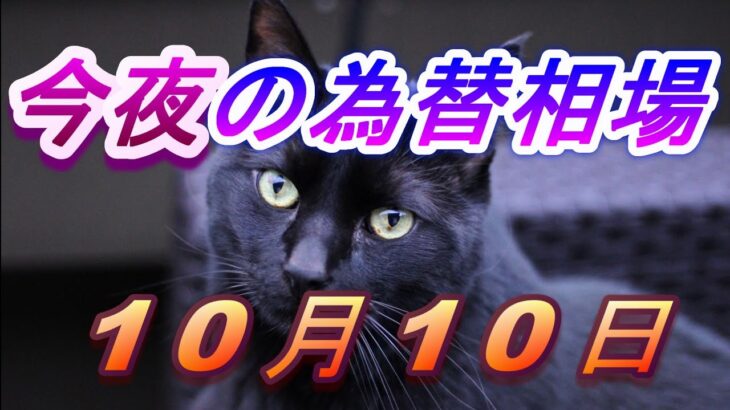 【TAKA FX】ドル、円、ユーロ、ポンド、豪ドルの為替相場の前日の動きをチャートから解説。10月10日