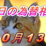【TAKA FX】ドル、円、ユーロ、ポンド、豪ドルの為替相場の前日の動きをチャートから解説。10月13日