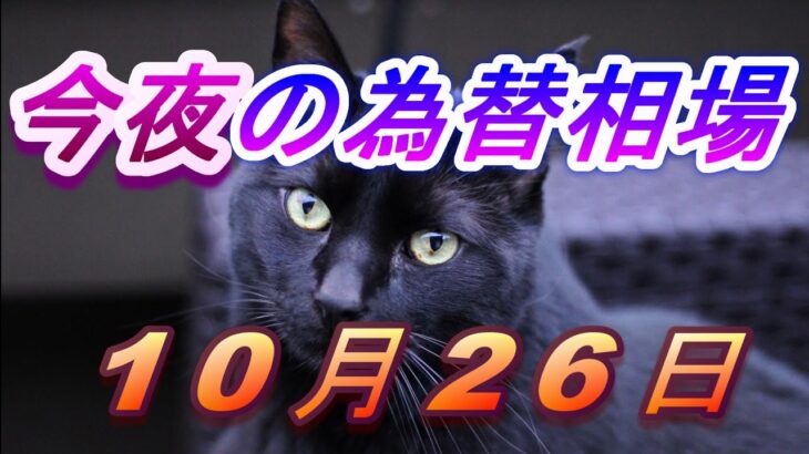 【TAKA FX】ドル、円、ユーロ、ポンド、豪ドルの為替相場の前日の動きをチャートから解説。10月26日