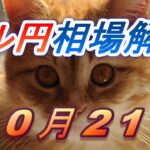【TAKA FX】ドル円為替相場の前日の動きをチャートから解説。日経平均、NYダウ、金チャートも。10月21日