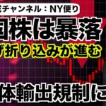 米国株は暴落！雇用統計が強く利上げ折り込み進む？半導体輸出規制にも注目！