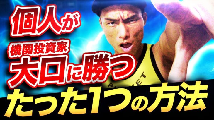 個人トレーダーにはできるけど大口（機関投資家やヘッジファンド）にできないこととは？