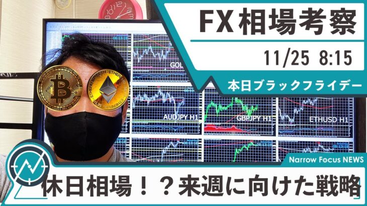 11月25日 海外FX 億トレーダーHAYAの相場考察【本日ブラックフライデー！来週に向けた戦略など！】