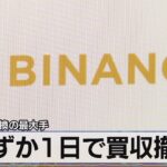 わずか１日で買収撤回　暗号資産交換の最大手【モーサテ】（2022年11月10日）