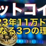 【仮想通貨 ビットコイン】BTCは2023年に$110,000に達する3つの根拠！これは期待できそうです（朝活配信937日目 毎日相場をチェックするだけで勝率アップ）【暗号資産 Crypto】