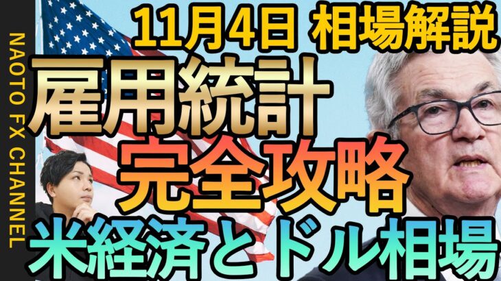 【FX 米雇用統計と米経済 米ドルはレンジ？ 】11月4日FX相場解説  (ドル円・ユーロドル・ポンド円 テクニカル分析  )