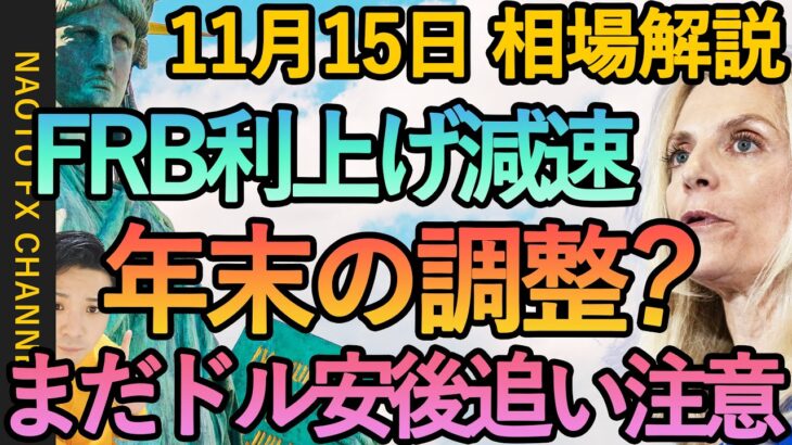 【FX FRB利上げ減速  大口のドル円予想】11月15日FX相場解説  (ドル円・ユーロドル・ポンド円 テクニカル分析  )