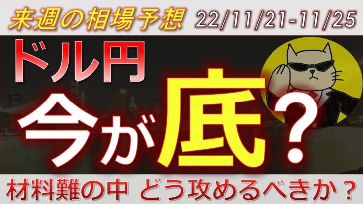 【ドル円最新予想】ドル円は今が底？PPI後なぜ下げ止まり？簡単解説！来週の為替相場予想と投資戦略ご紹介！FRBはタカ？ハト？ミシガン・PMI・感謝祭・為替介入にも注目！ (22/11/21週)【FX】