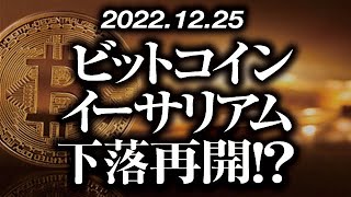 ビットコイン・イーサリアム下落再開！？［2022/12/25］【仮想通貨・BTC・ETH・FX】※2倍速推奨