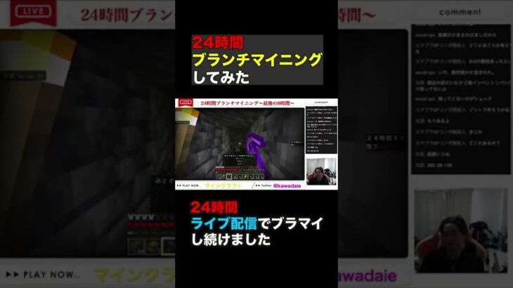 24時間ブランチマイニングした結果…【Minecraft】