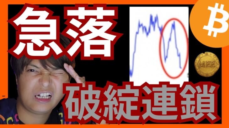 悲惨💥ビットコイン指標の急落と破綻連鎖💀　仮想通貨ニュース+BTC MEE チャート分析