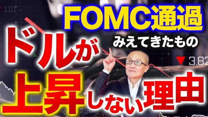 FOMC通過  みえてきたもの  ドルが上昇しない理由はコレだ　年内最後のFOMC会合は十分タカ派内容ですがドルは上昇せず　①利上げの織り込みが戻らない②利下げを急速に織り込んでいることが理由