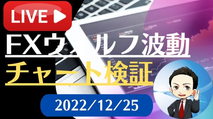 FX雑談ライブ 週末のFXウォルフ波動チャート検証（2022/12/25）