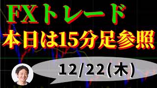 FXデイトレ戦略12/22（木）本日は15分足参照