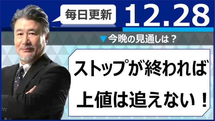 【FX｜今晩の見通し】　ストップが終われば上値は追えない！　2022年12月28日（水）