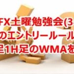 FX土曜勉強会(342)私のエントリールール①4H足1H足のWMAを狙う