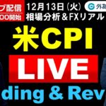FX、米CPI Live Trading & Review(2022年12月13日)