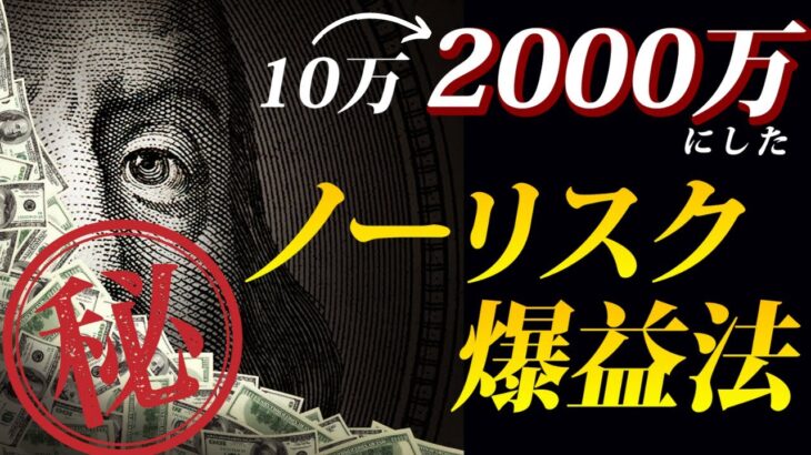 10万を2000万にしたノーリスクFX爆益法