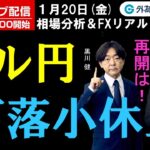 FX ライブ配信、ドル円は下落小休止、再開は！ (2023年1月20日)