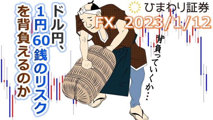 【ドル円予想★FX公開トレード】1円60銭幅のリスクを背負えるのか？2種類の同じ幅のリスクの違いについて解説【ローソク足トレード手法】2023年1月12日のチャート分析