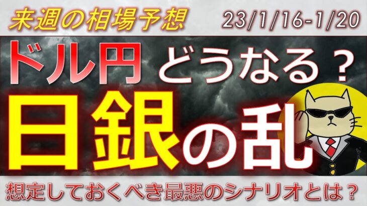 【ドル円最新予想】日銀が政策変更する確率は●%！日銀会合での最悪シナリオとは？ドル円の勝ち方を徹底解説！来週の為替相場予想と投資戦略！日銀会合・小売売上高・PPIに注目！ (23/1/16週)【FX】