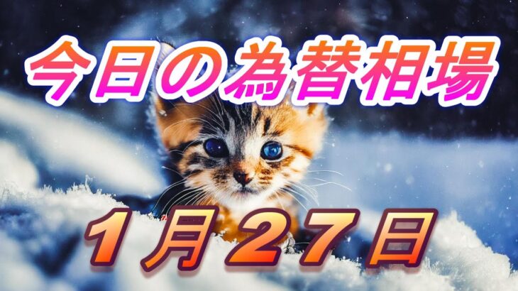 【TAKA FX】ドル、円、ユーロ、ポンド、豪ドルの為替相場の前日の動きをチャートから解説。1月27日