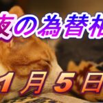 【TAKA FX】ドル、円、ユーロ、ポンド、豪ドルの為替相場の前日の動きをチャートから解説。1月5日