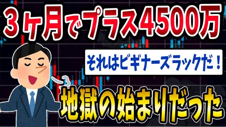【FX・仮想通貨】ビギナーズラックで４５００万円手に入れた結果…私はこうやって人生が狂いました！悲惨な体験談まとめ【ゆっくり解説】