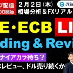 FX ライブ配信、ドル円ナイアガラ待ち？、FOMCレビュー「ドル売り続くか」、BoE/ECB Live (2023年2月2日)