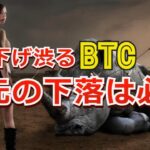 下げ渋るビットコインだが、足元の下落は必定