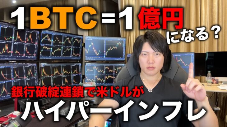 １ビットコインが１億円になる？米ドルがハイパーインフレでBTCが爆上げする未来がくる？