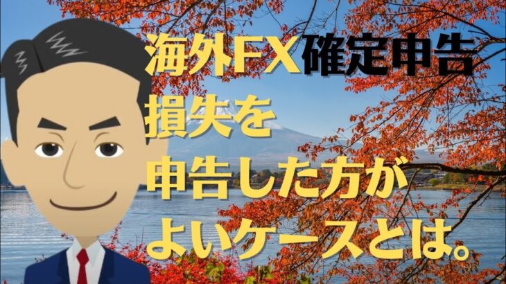 FX投資 確定申告 損失の申告した方が有利なケース