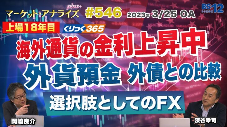【金利上昇中の海外通貨 選択肢としてのFX-外貨預金 外債との比較 -｜上場18年目 取引所FX くりっく365 】│2023年3月25日放送「マーケット・アナライズ plus＋」（番組見逃し配信）